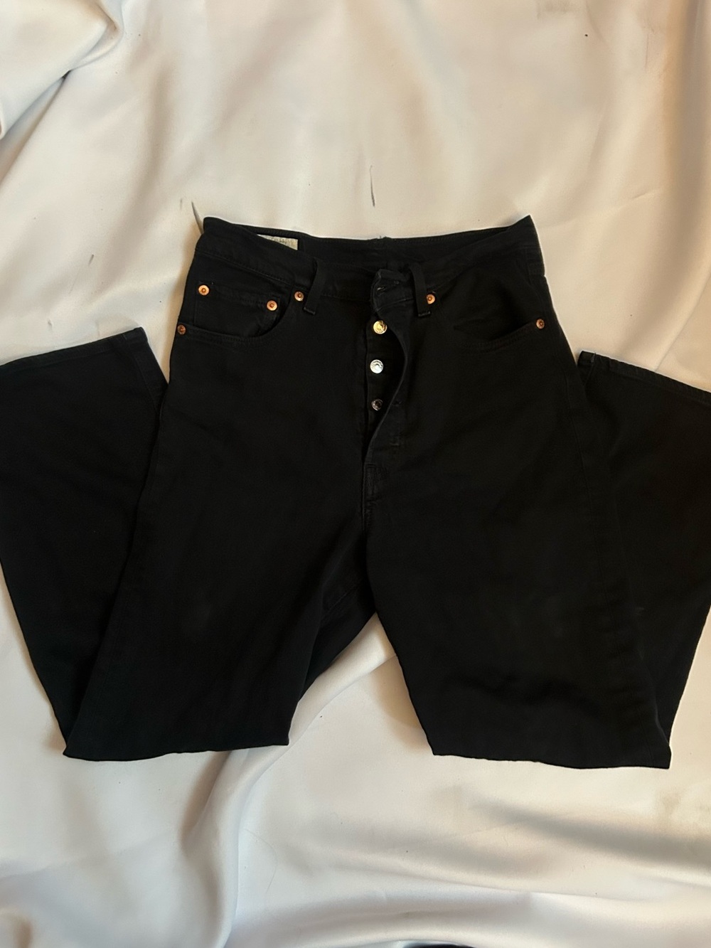 Vintage Levi’s Black Button-Fly High-Rise Jeans